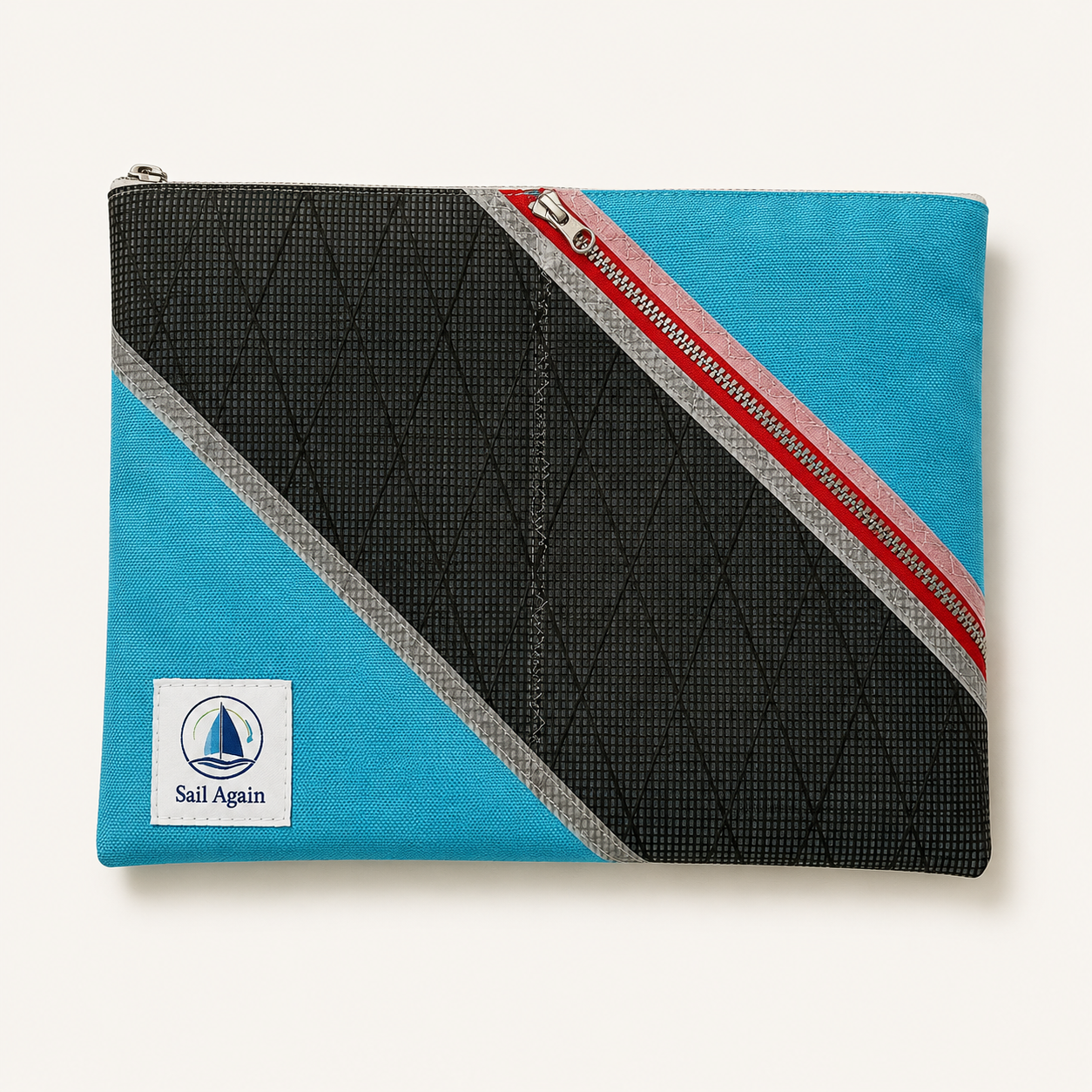 Wave Clutch — Turkuaz & Kırmızı