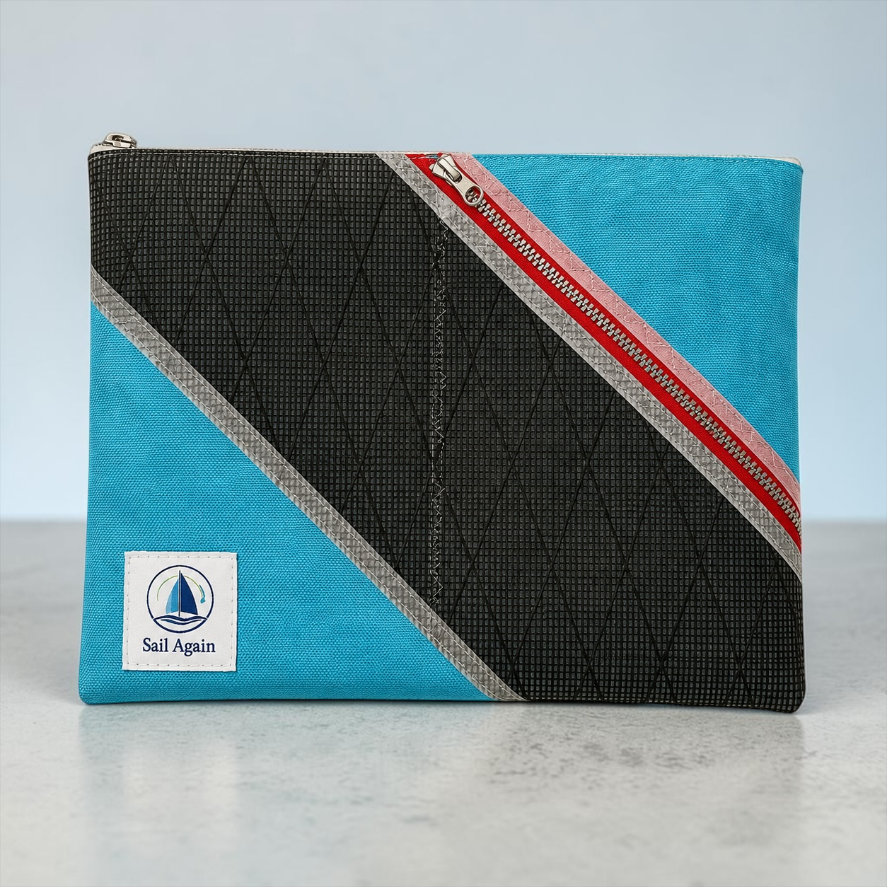 Wave Clutch — Turkuaz & Kırmızı