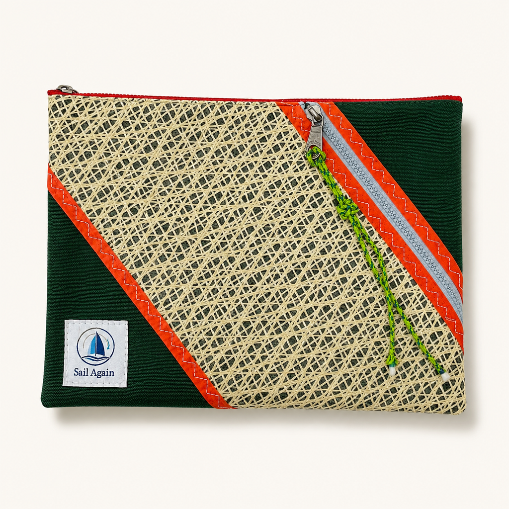 Wave Clutch — Orman Yeşili & Turuncu