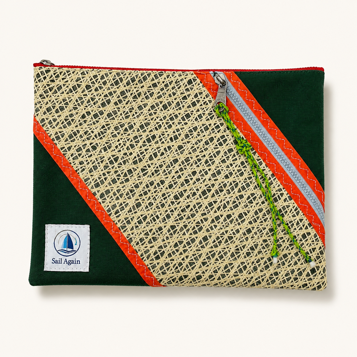 Wave Clutch — Orman Yeşili & Turuncu