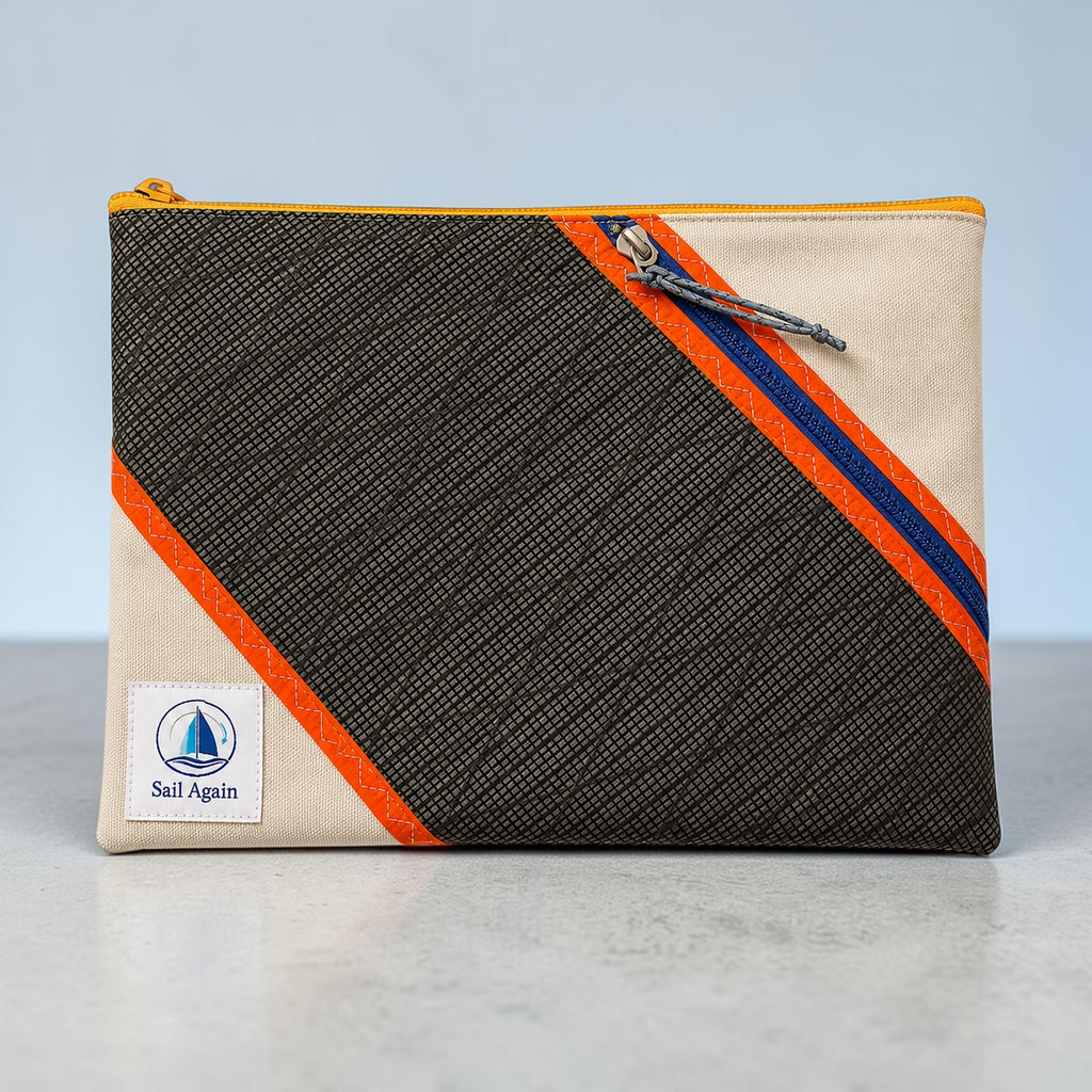 Wave Clutch — Krem & Turuncu