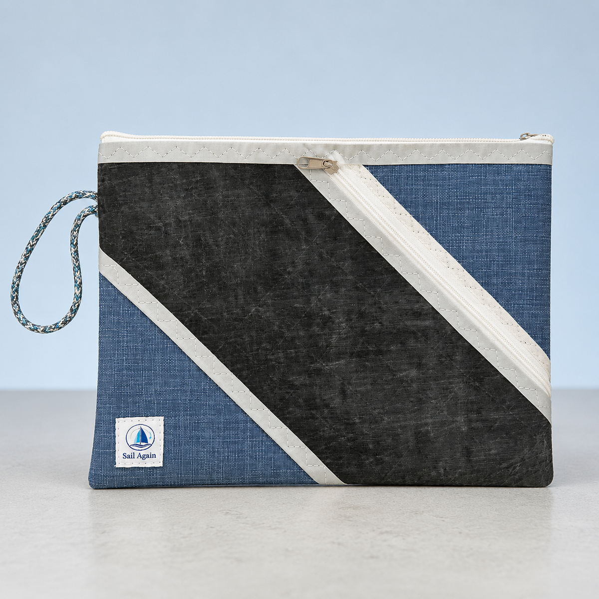 Wave Clutch – Mavi ve Siyah